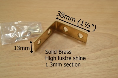 Polished Brass Corner Brace 1½''